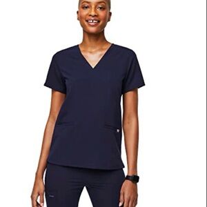 Figs Women's Navy Casma 3 pocket scrub top NWT
